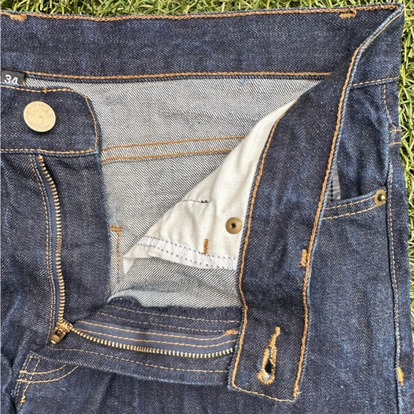 Skid Row Denim Academy Made in USA Dark Jeans Raw Tight Woven Selvedge Denim 34 - Picture 6 of 10